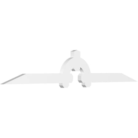 Ekena Millwork Ericson Architectural Grade PVC Gable Bracket, 84"W x 14"H x 2"D x 4"F, 4/12 Pitch GBP084X14X0204ERI00